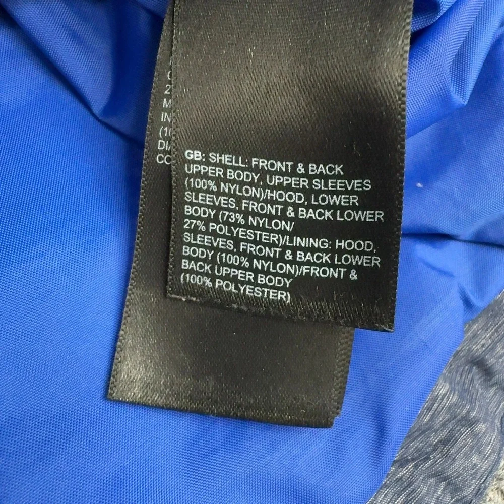 The‎ North Face Jacket Boys M Blue Nylon Colorblock Hooded Outdoor Gorpcore